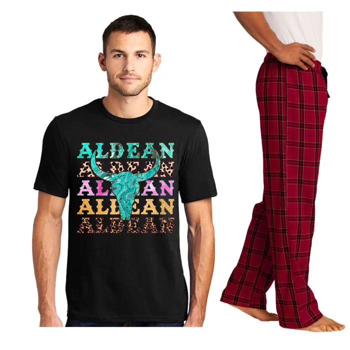 cowhide aldean bullhorn Pajama Set