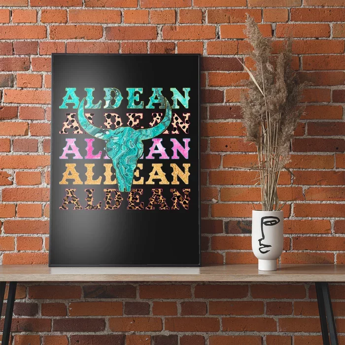 cowhide aldean bullhorn Poster