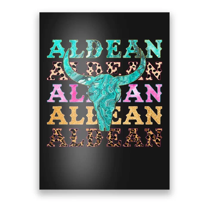 cowhide aldean bullhorn Poster