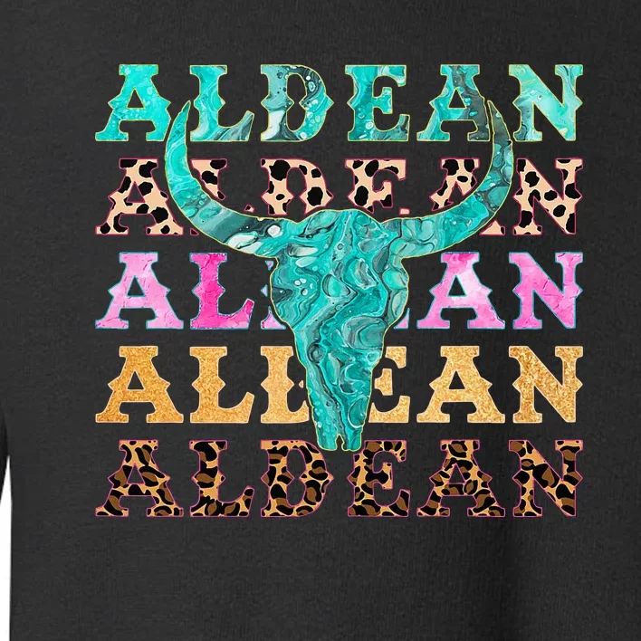 cowhide aldean bullhorn Toddler Sweatshirt