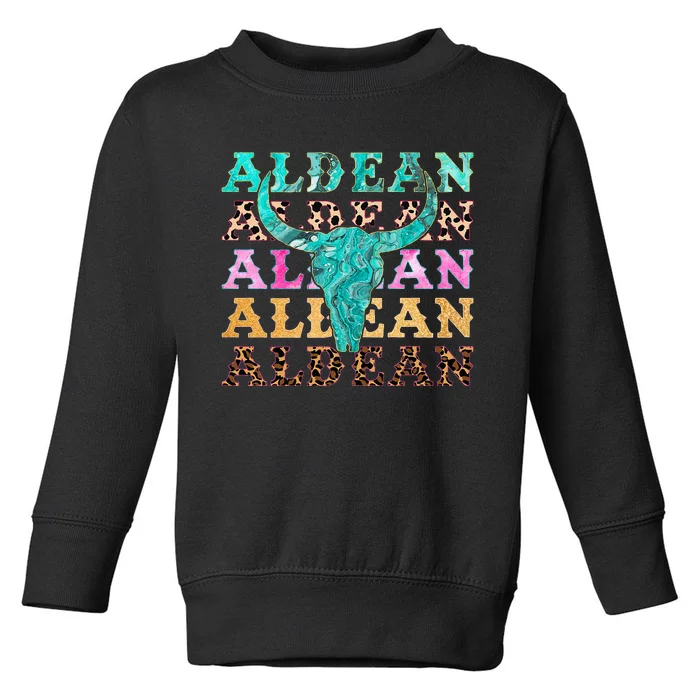 cowhide aldean bullhorn Toddler Sweatshirt