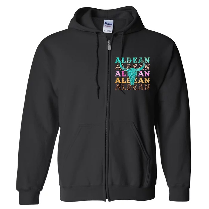 cowhide aldean bullhorn Full Zip Hoodie