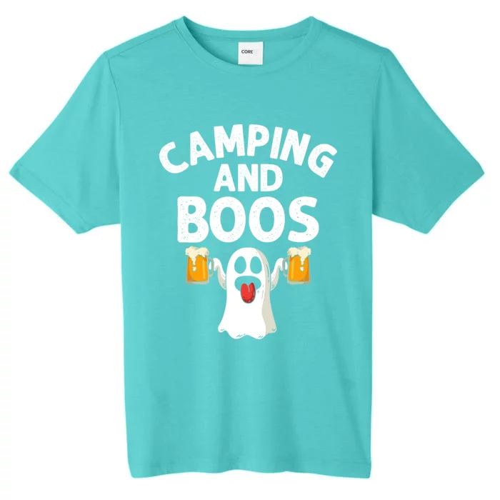 Camping And Boos Funny Halloween Ghost Beer Camping Lover Gift ChromaSoft Performance T-Shirt