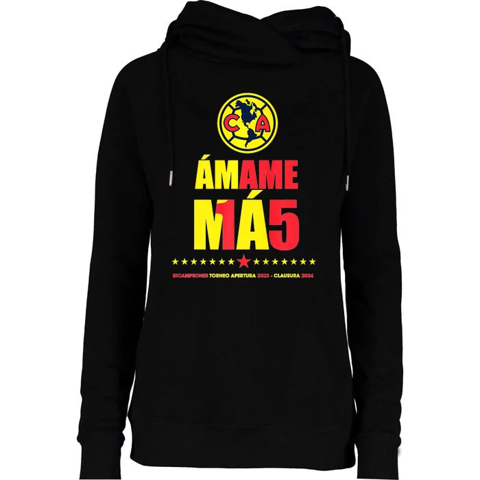 Club America Bicampeon Torneo Apertura 2023 Clausura 2024 Womens Funnel Neck Pullover Hood