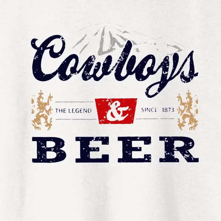 Cow And Beer Outfit For Women Rodeo Western Country Women's Crop Top Tee