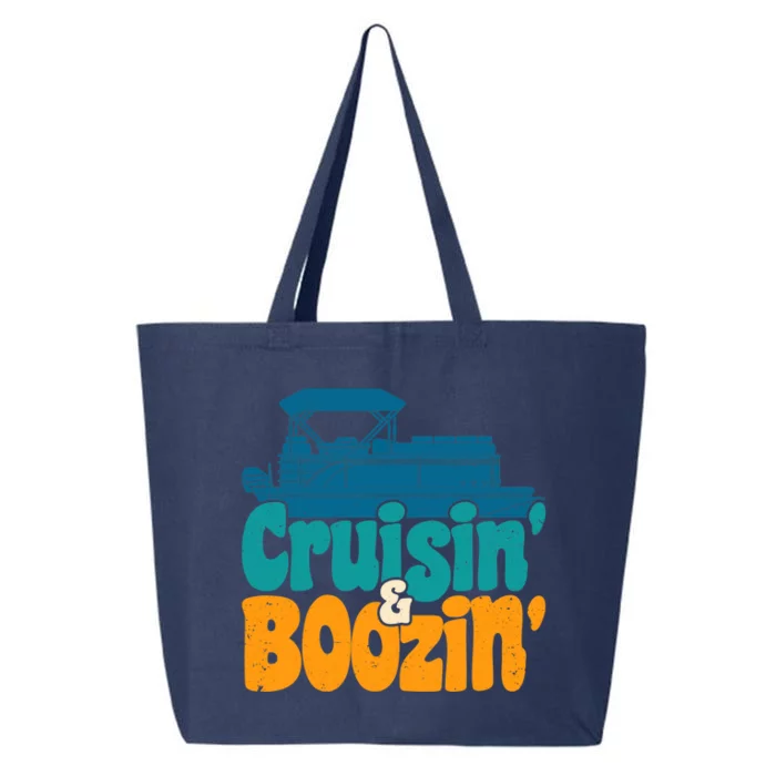 Cruisin' and Boozin' Party Pontoon Boat Booze Captain 25L Jumbo Tote