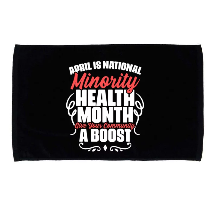 Community A Boost Tal Health National Minority Health Cute Gift Microfiber Hand Towel