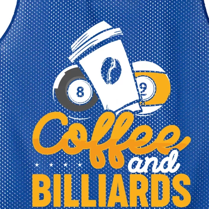 Coffee And Billiards 8 Ball Playing Pool Billards Gift Mesh Reversible Basketball Jersey Tank