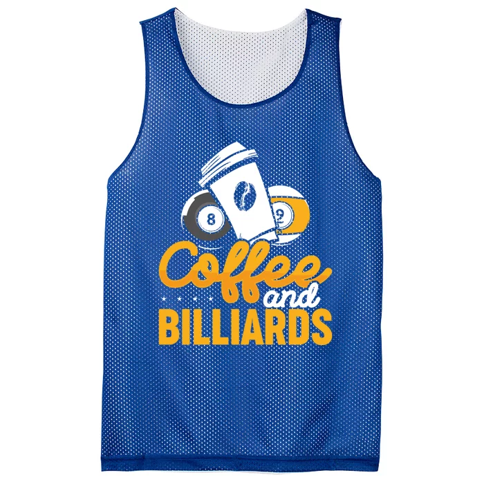 Coffee And Billiards 8 Ball Playing Pool Billards Gift Mesh Reversible Basketball Jersey Tank