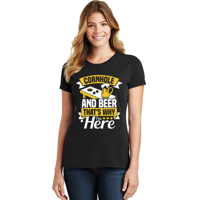 Cornhole And Beer Funny Cornhole Women's T-Shirt