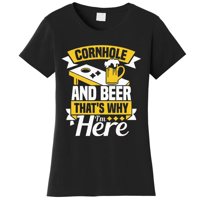 Cornhole And Beer Funny Cornhole Women's T-Shirt