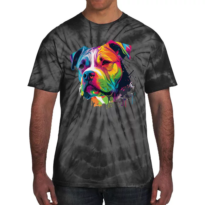 Colorful American Bulldog American Bully Tie-Dye T-Shirt