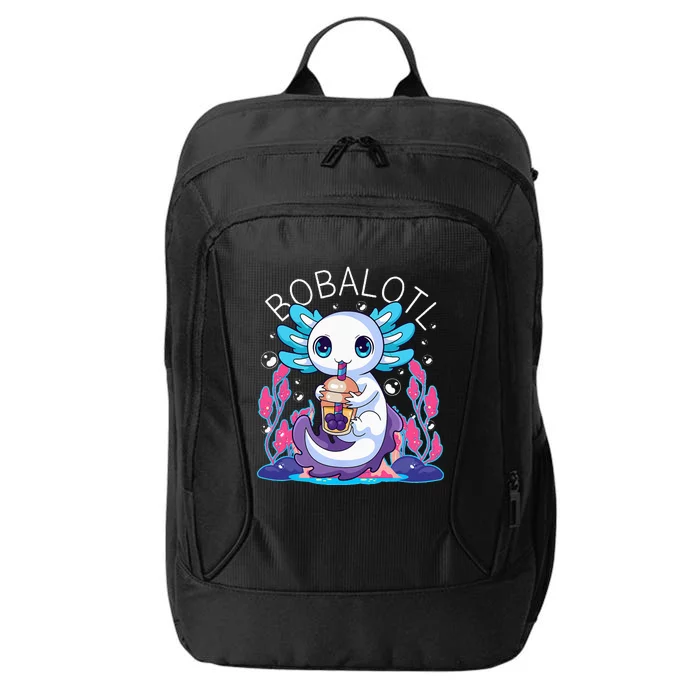 Cute Axolotl Bobalotl Bubble Tea Boba Milk Lover City Backpack