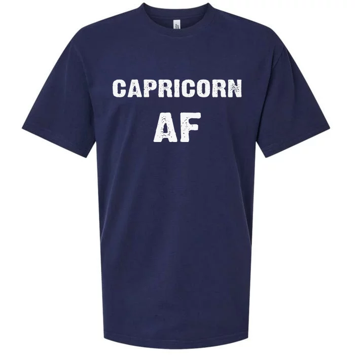 Capricorn AF Birthday December January Zodiac Gift Sueded Cloud Jersey T-Shirt