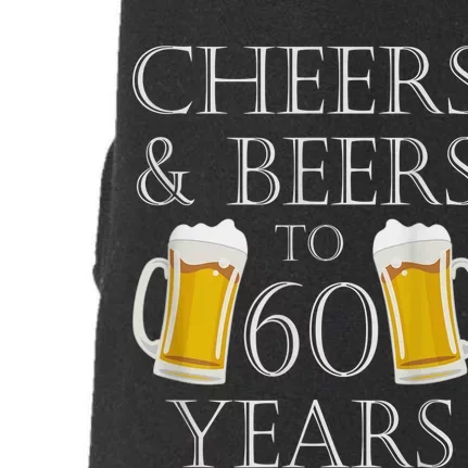 Cheers and Beers to 60 Years - 60th Birthday Gift Doggie 3-End Fleece Hoodie