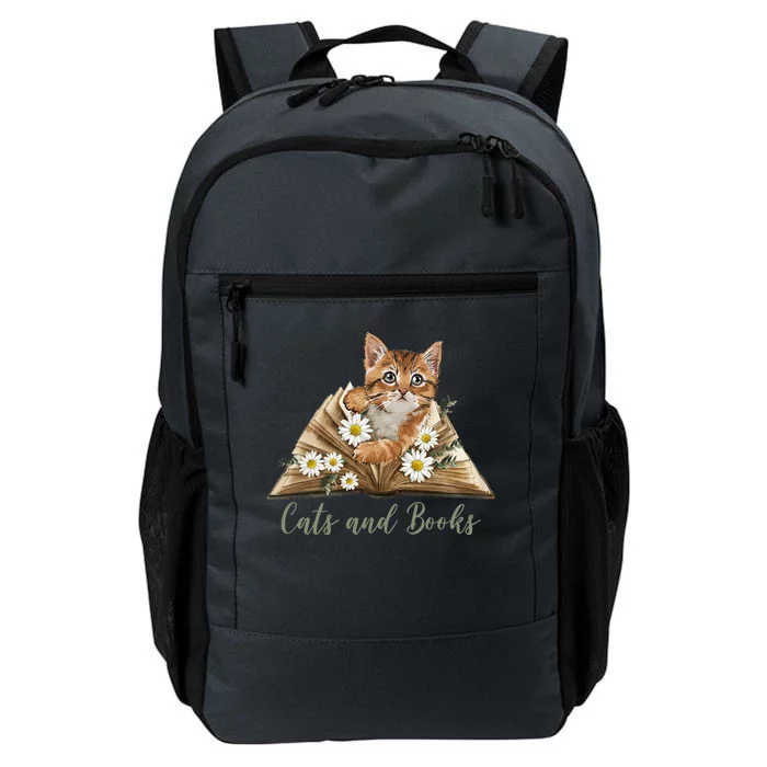 Cats And Books Floral Cute Daily Commute Backpack