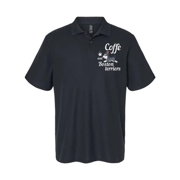 Coffee And Boston Terrier Softstyle Adult Sport Polo