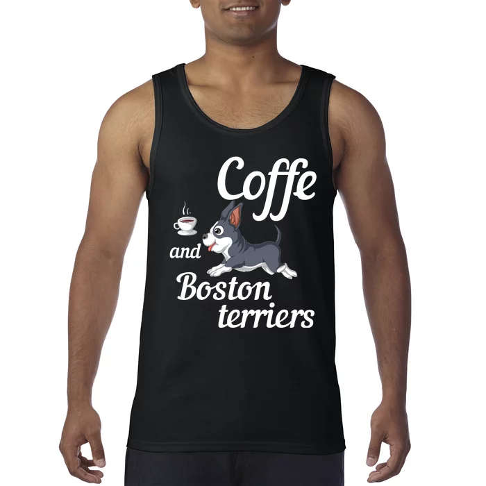 Coffee And Boston Terrier Tank Top