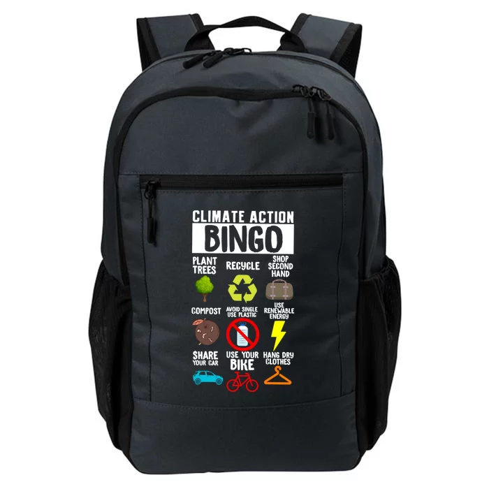 Climate Action Bingo Earth Day Climate Change Gift Daily Commute Backpack