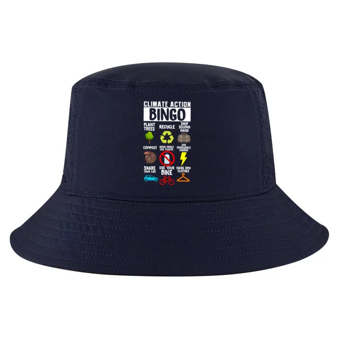 Climate Action Bingo Earth Day Climate Change Gift Cool Comfort Performance Bucket Hat