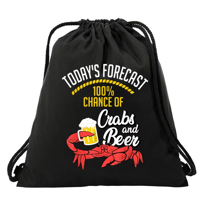 Crabs And Beer Chesapeake Blue Crab Crabbing Men Women Drawstring Bag