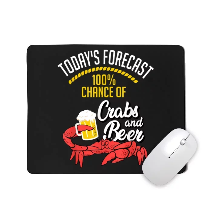 Crabs And Beer Chesapeake Blue Crab Crabbing Men Women Mousepad