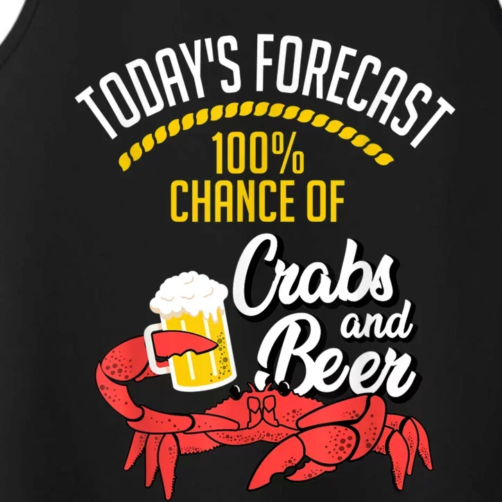 Crabs And Beer Chesapeake Blue Crab Crabbing Men Women Performance Tank