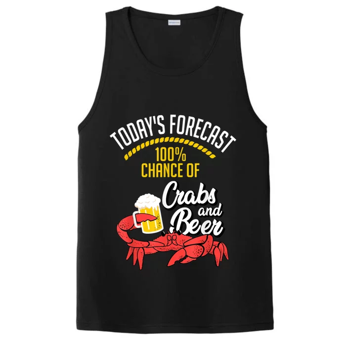 Crabs And Beer Chesapeake Blue Crab Crabbing Men Women Performance Tank