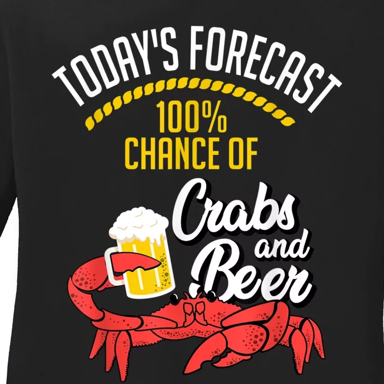 Crabs And Beer Chesapeake Blue Crab Crabbing Men Women Ladies Long Sleeve Shirt