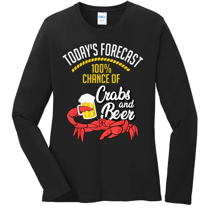 Crabs And Beer Chesapeake Blue Crab Crabbing Men Women Ladies Long Sleeve Shirt