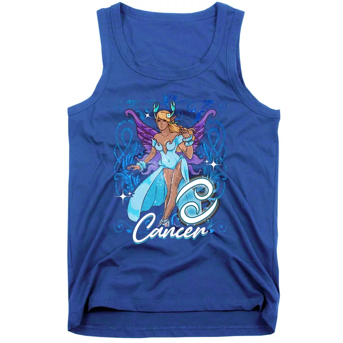 Cancer Anime Birthday Fairy Fairies Cancer Black Gift Tank Top