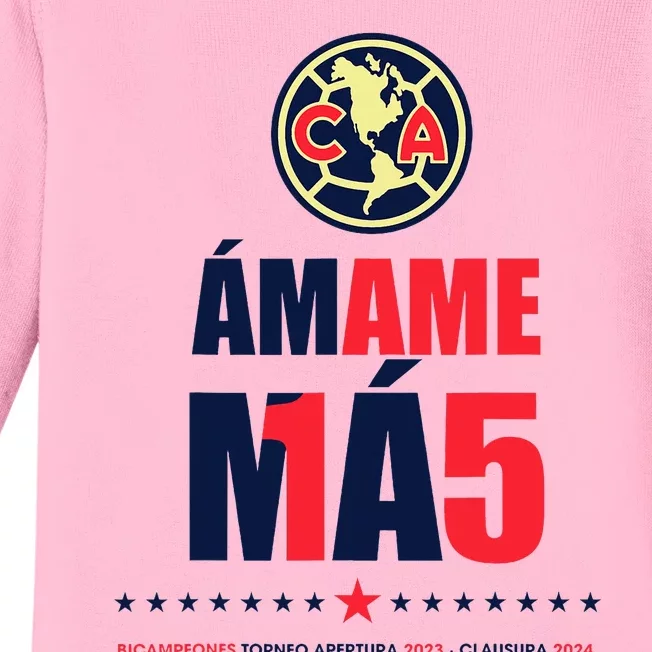 Club America Bicampeon Torneo Apertura 2023 Baby Long Sleeve Bodysuit