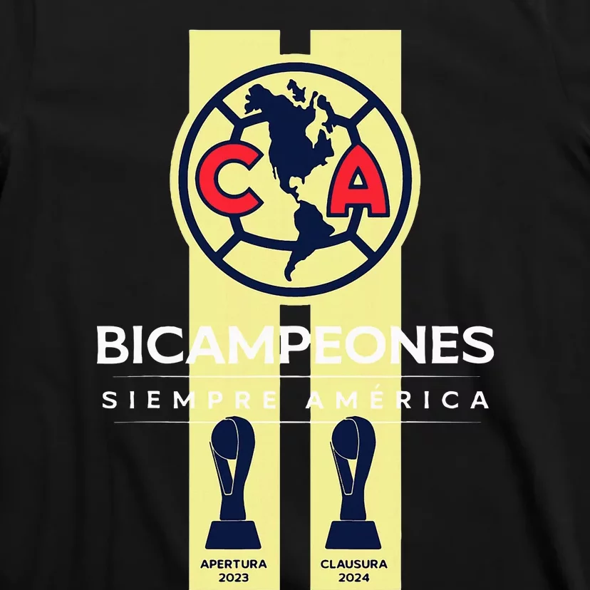 Club America Bicampeon Torneo Apertura 2023 Clausura 2024 T-Shirt