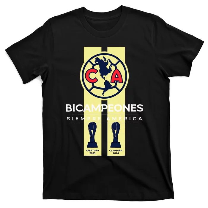 Club America Bicampeon Torneo Apertura 2023 Clausura 2024 T-Shirt