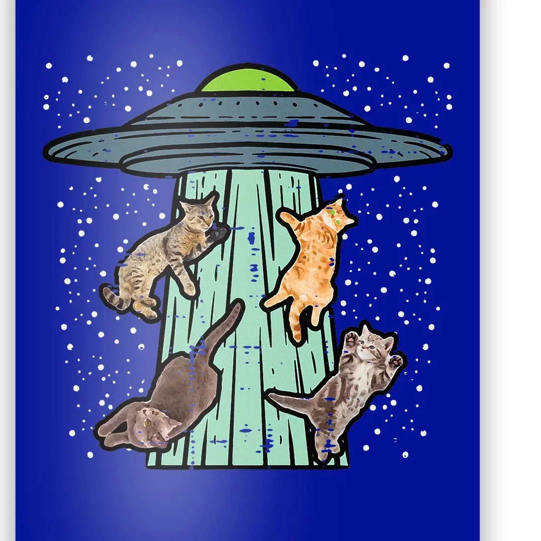 Cats Abducted By Ufo Funny Alien Space Lover Poster