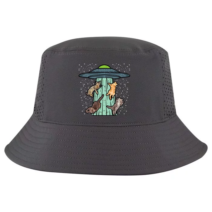 Cats Abducted By Ufo Funny Alien Space Lover Cool Comfort Performance Bucket Hat