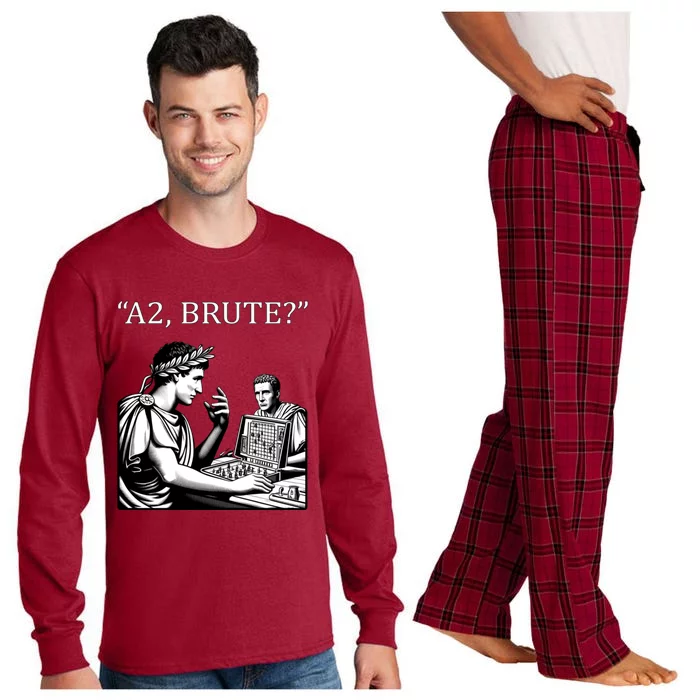 Caesar And Brutus Board Game Meme Funny History Gift Long Sleeve Pajama Set