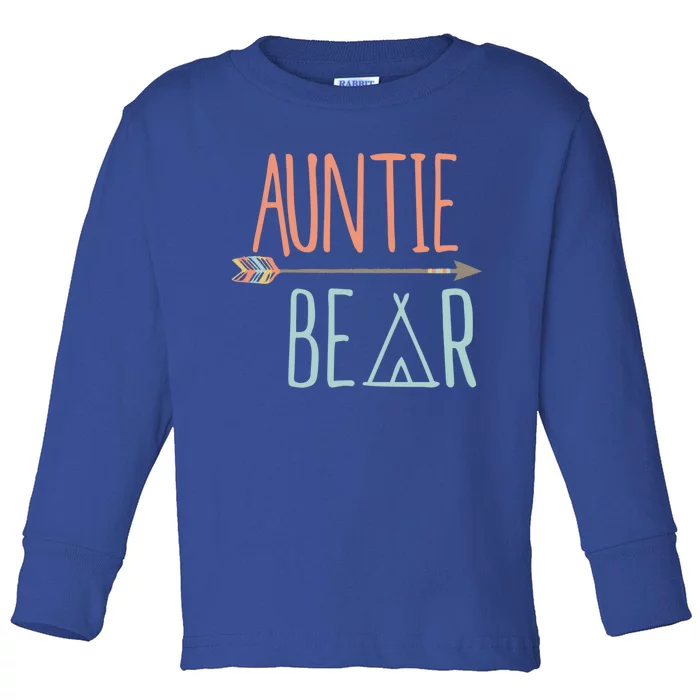 Cute Auntie Bear Meaningful Gift New Aunt Meaningful Gift Toddler Long Sleeve Shirt