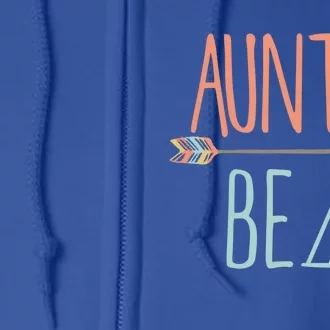 Cute Auntie Bear Meaningful Gift New Aunt Meaningful Gift Full Zip Hoodie