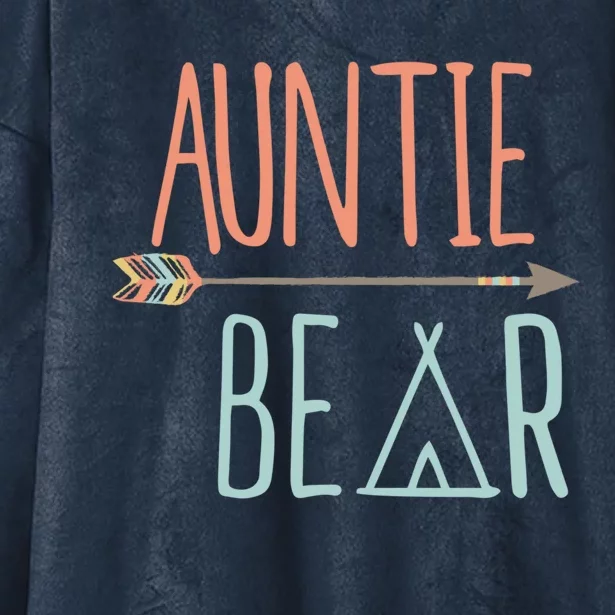 Cute Auntie Bear Meaningful Gift New Aunt Meaningful Gift Hooded Wearable Blanket