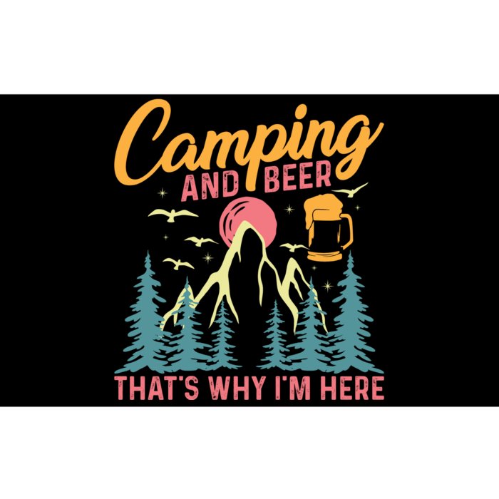 Camping And Beer T Bumper Sticker