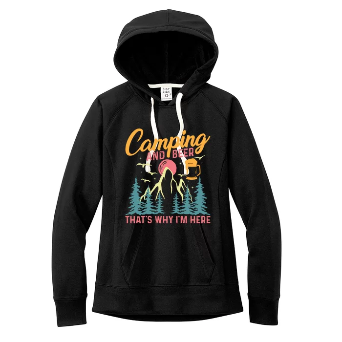 Camping And Beer T Women's Fleece Hoodie