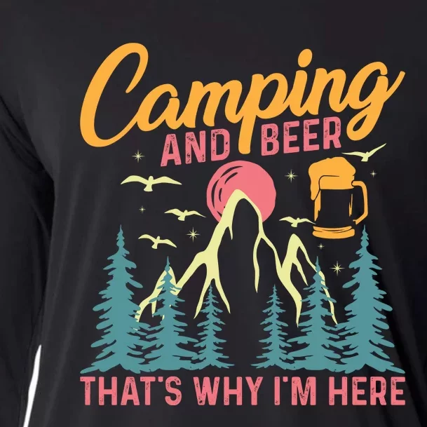 Camping And Beer T Cooling Performance Long Sleeve Crew