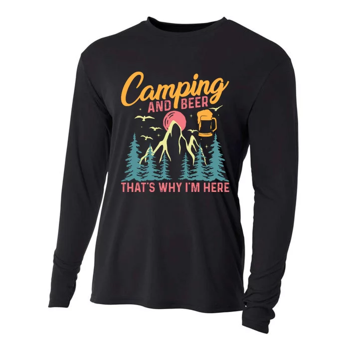 Camping And Beer T Cooling Performance Long Sleeve Crew