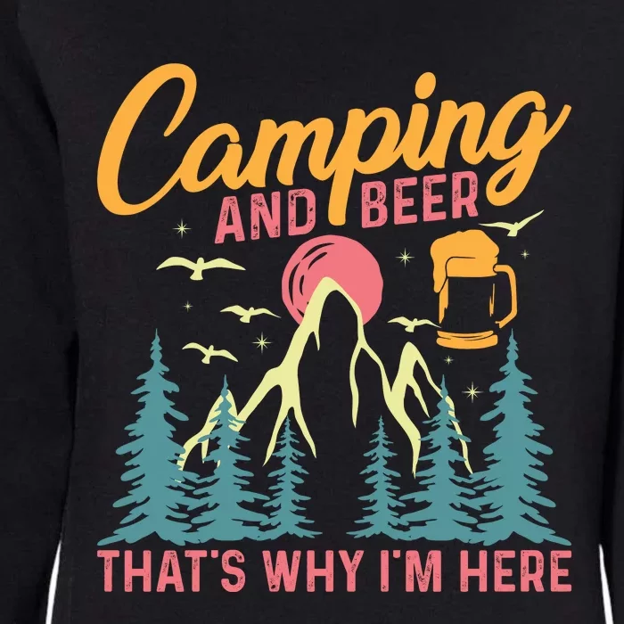 Camping And Beer T Womens California Wash Sweatshirt