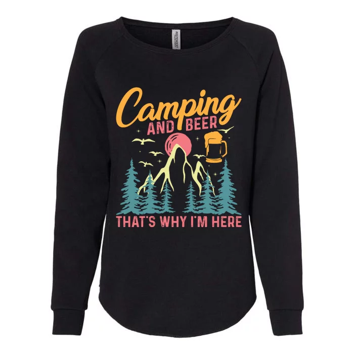 Camping And Beer T Womens California Wash Sweatshirt