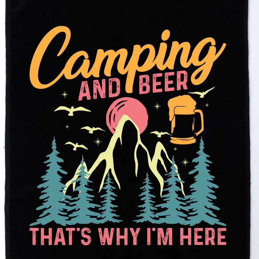 Camping And Beer T Platinum Collection Golf Towel