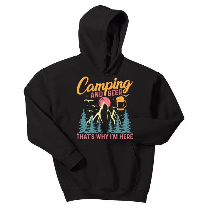 Camping And Beer T Kids Hoodie