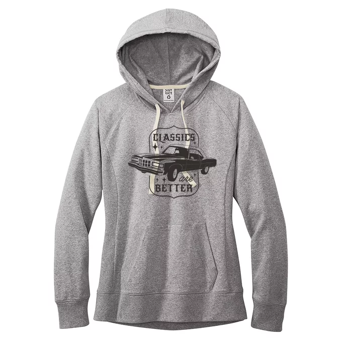 Classics Are Better Vintage Car Gift Women's Fleece Hoodie