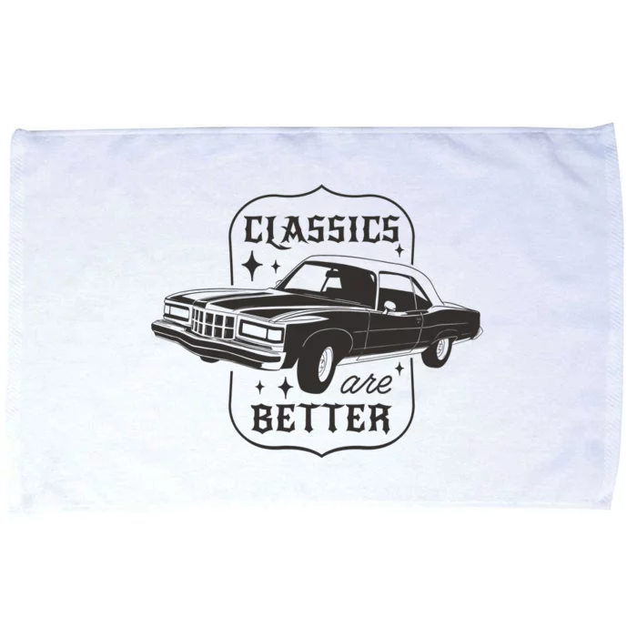 Classics Are Better Vintage Car Gift Microfiber Hand Towel